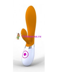 Вибратор Rabbit оранжево-белый