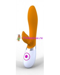Вибратор Rabbit оранжевоо-белый